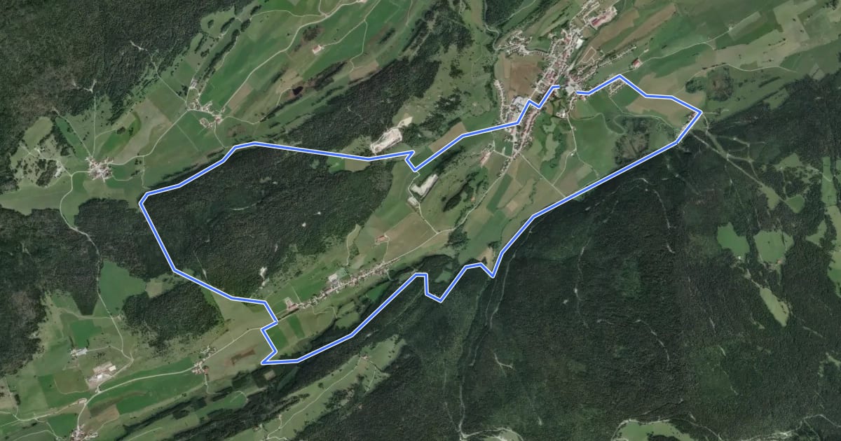 Маршрут Le pré Lorrain на спутниковом снимке