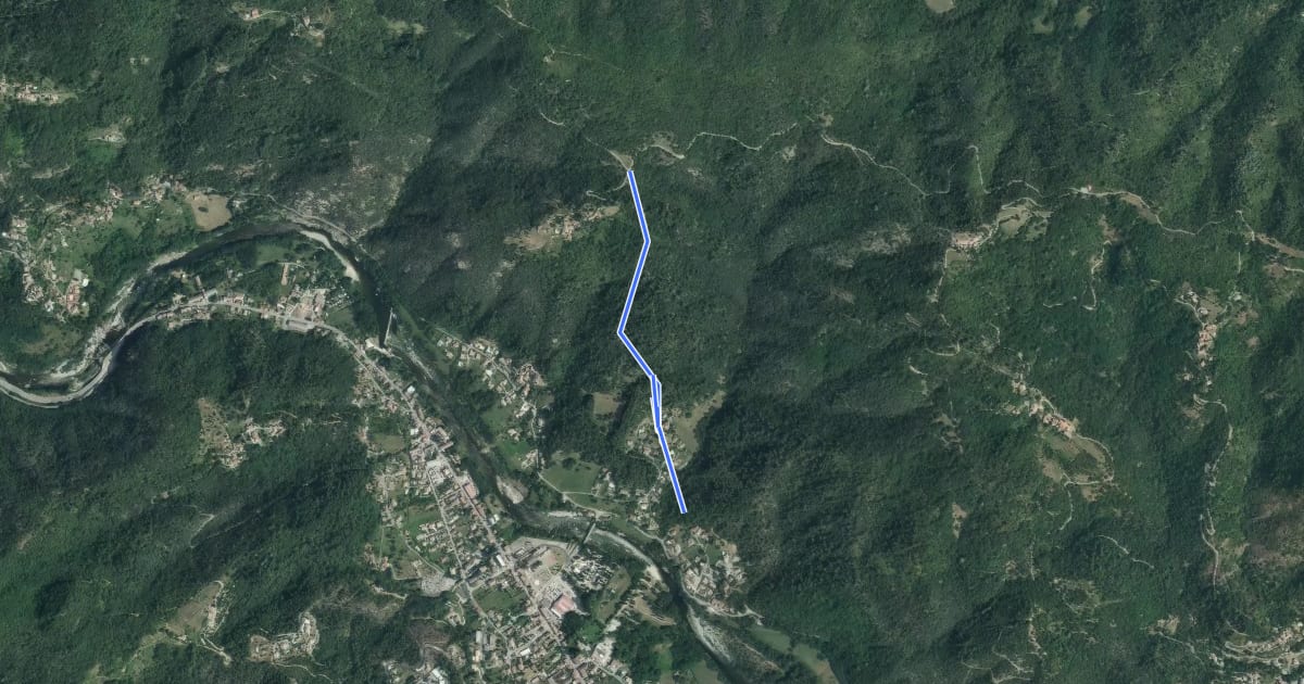 Маршрут Le Pra Haut - Col de la Loube на спутниковом снимке