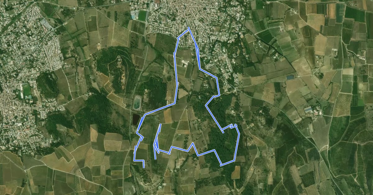 Маршрут Le Puech du Moulin à vent на спутниковом снимке