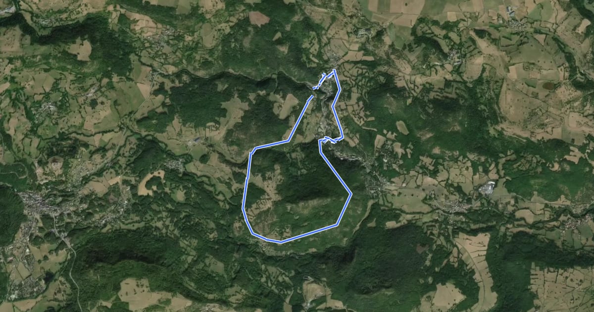 Маршрут Le Puy d'Eraigne на спутниковом снимке