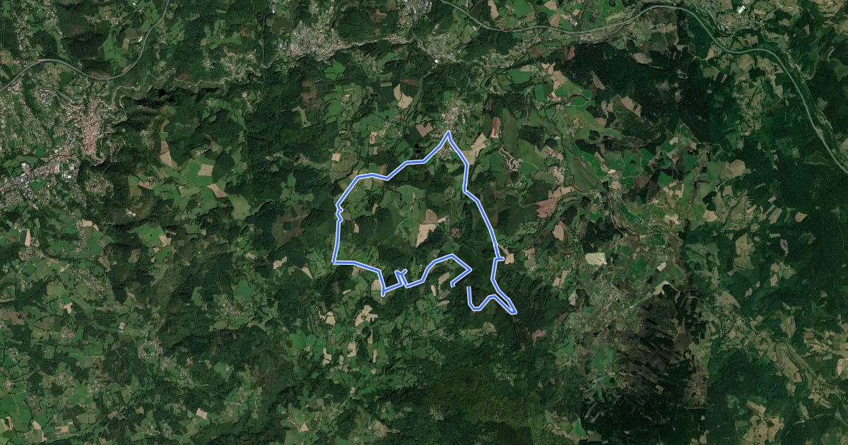Маршрут Le Puy d'Oscot на спутниковом снимке