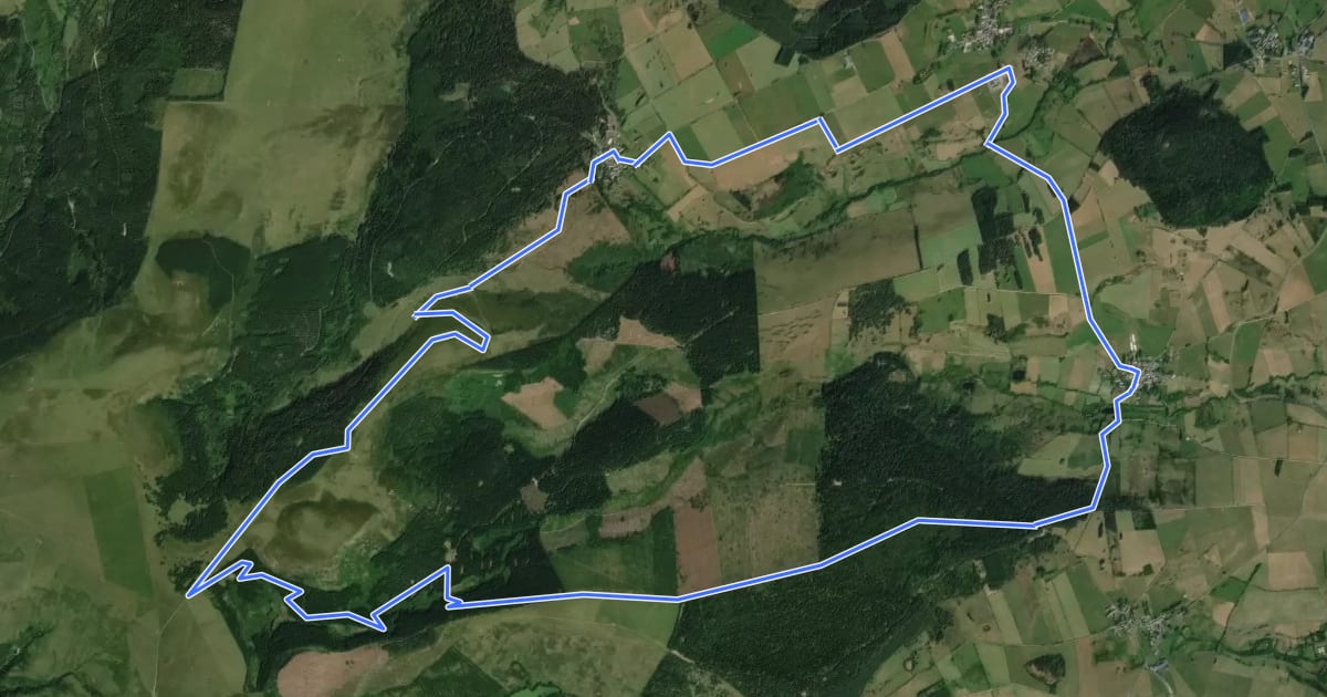 Маршрут Le Puy de Baladou на спутниковом снимке