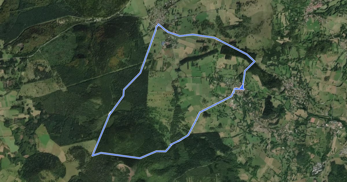 Маршрут Le Puy de Mercoeur на спутниковом снимке