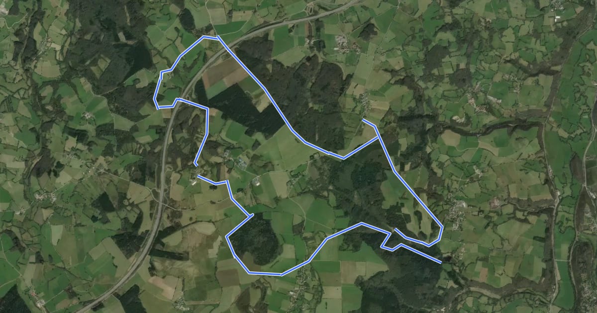 Маршрут Le Puy de Neuffont на спутниковом снимке