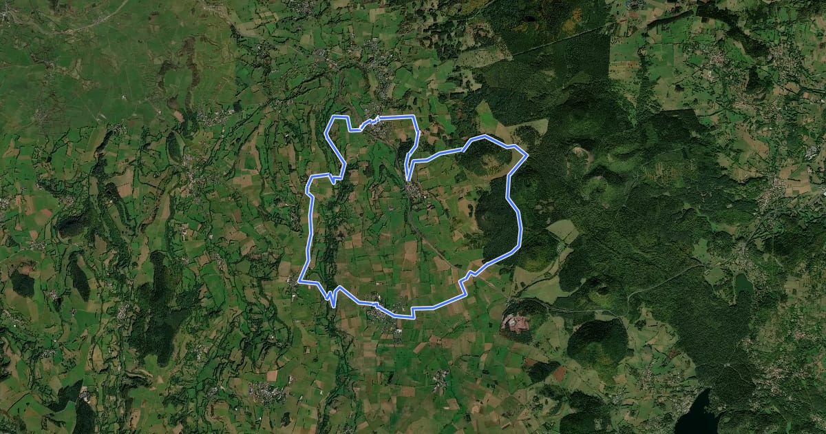 Маршрут Le Puy de Pourcharet на спутниковом снимке