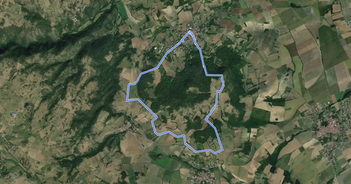 Маршрут Le Puy de Saint-Sandoux на спутниковом снимке
