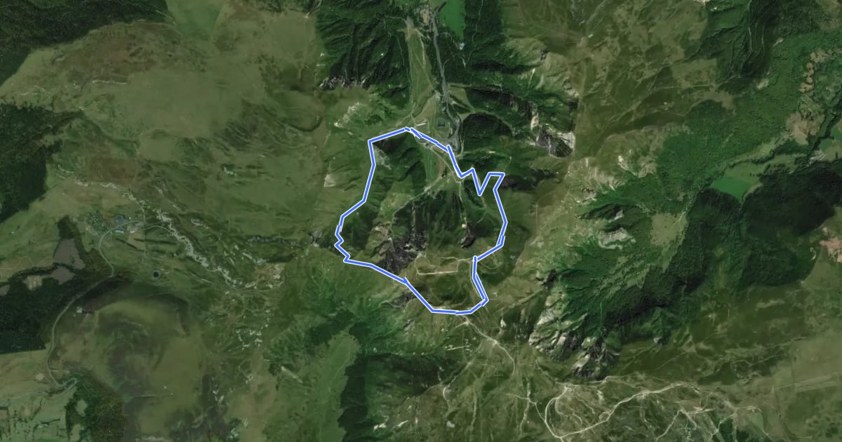 Маршрут Le Puy de Sancy на спутниковом снимке