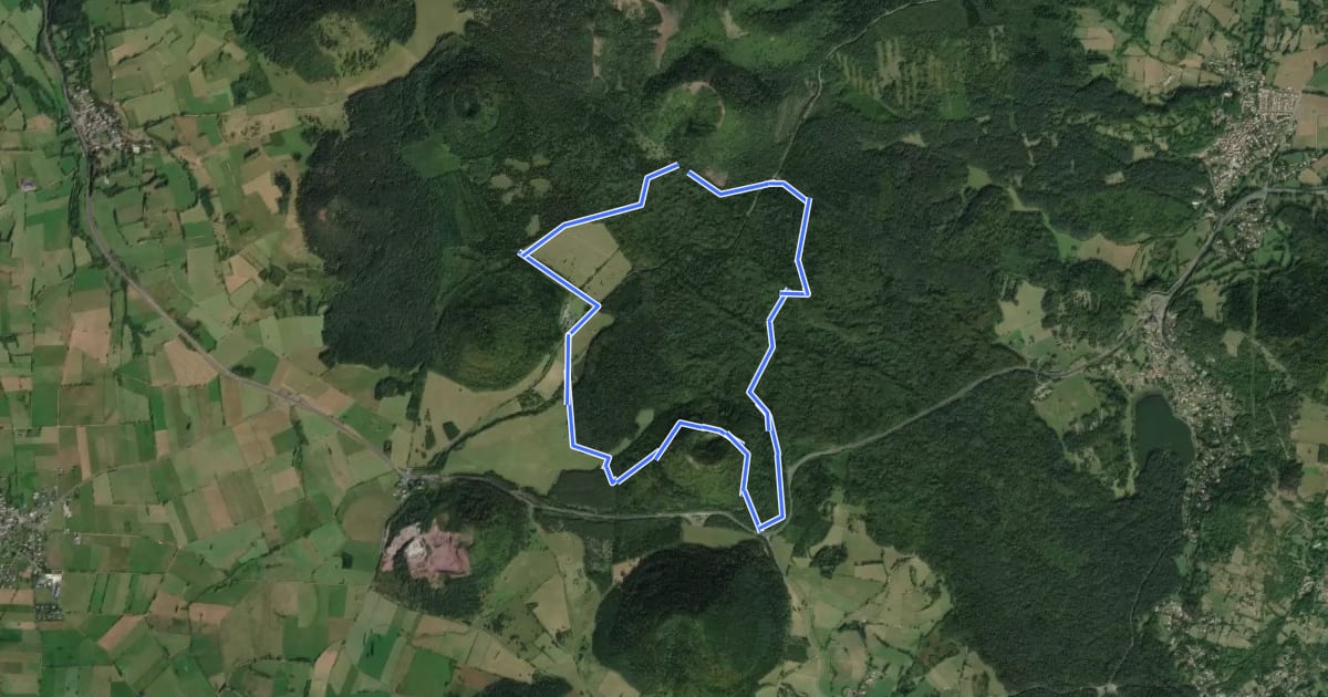 Маршрут Le Puy de Vichatel на спутниковом снимке