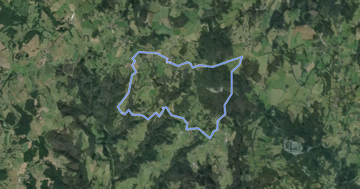 Маршрут Le Puy du Courdeloup на спутниковом снимке