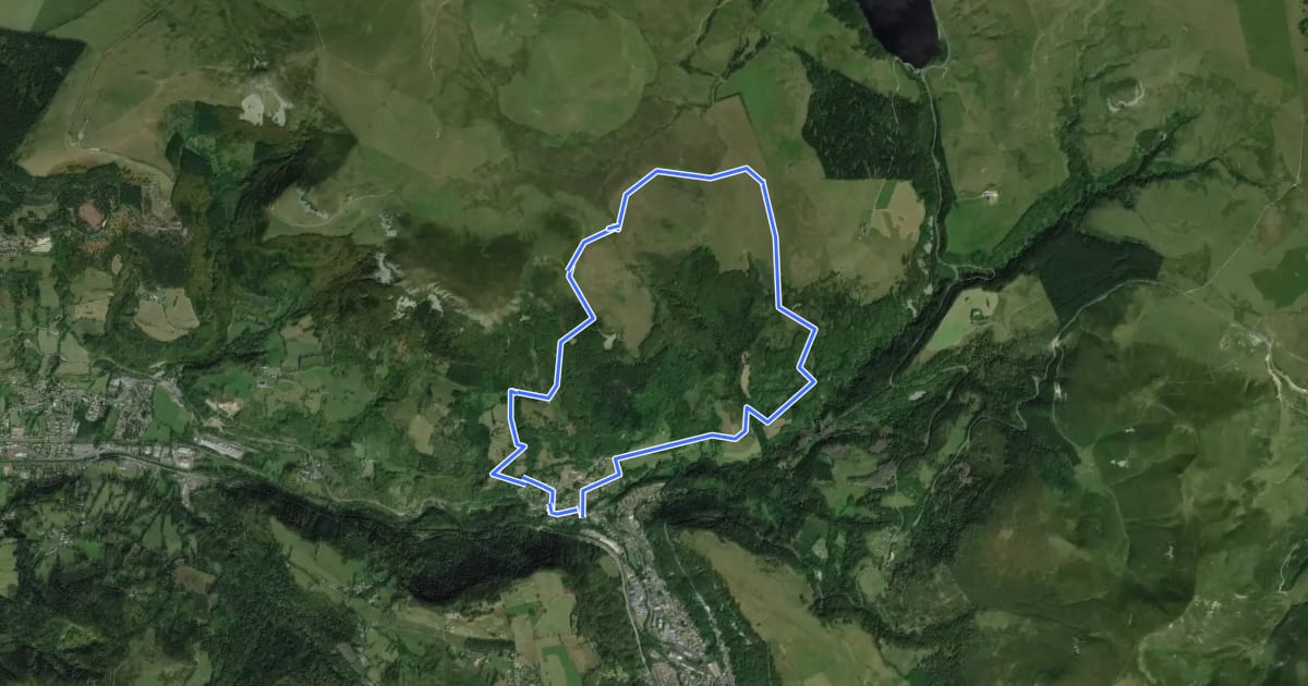 Маршрут Le Puy Gros на спутниковом снимке