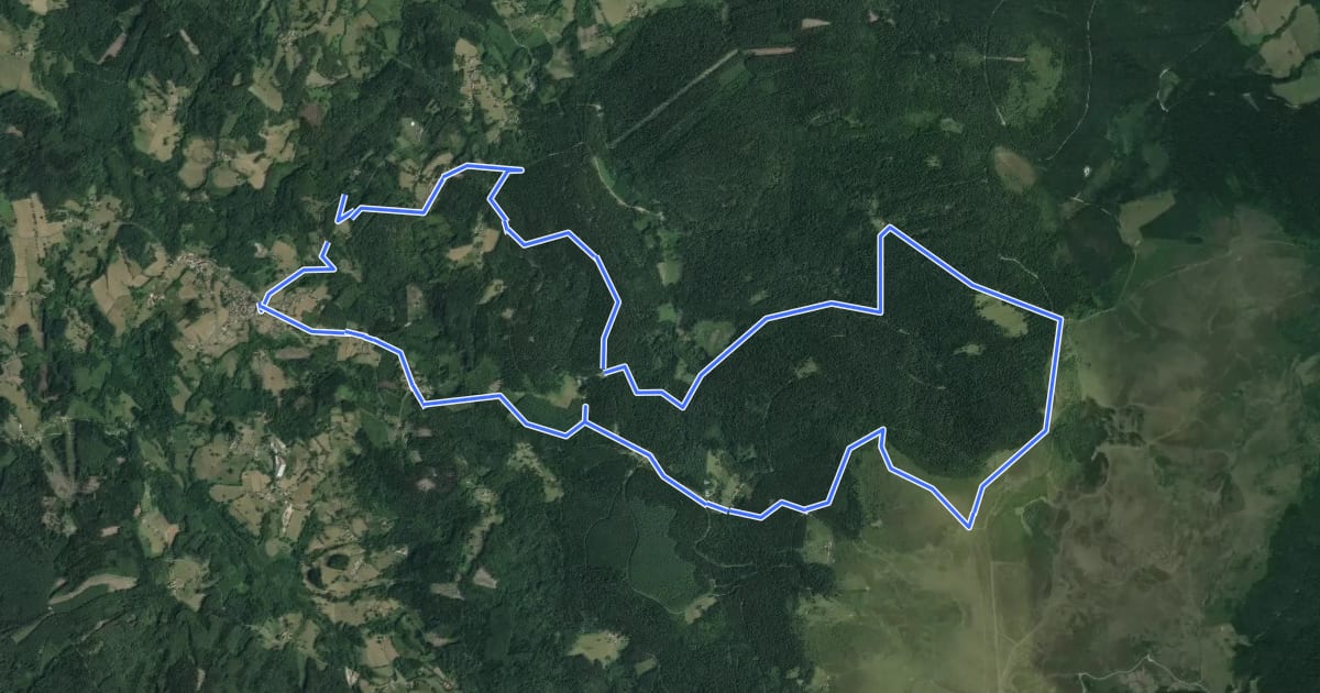 Маршрут Le Puy Gros на спутниковом снимке