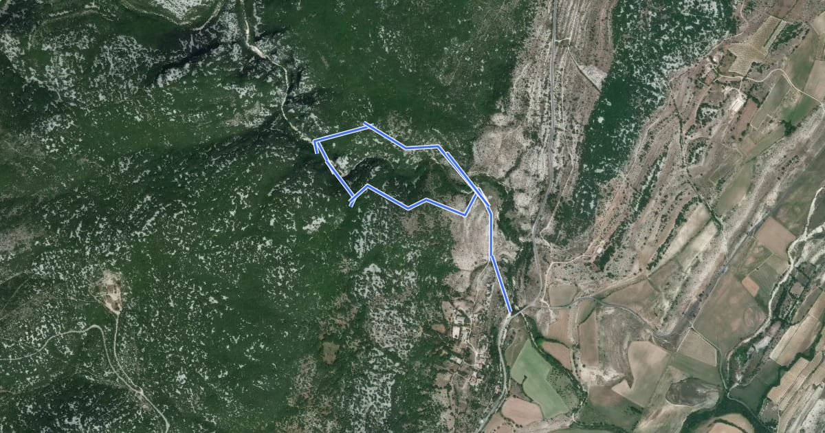Маршрут Le Ravin des Arcs на спутниковом снимке