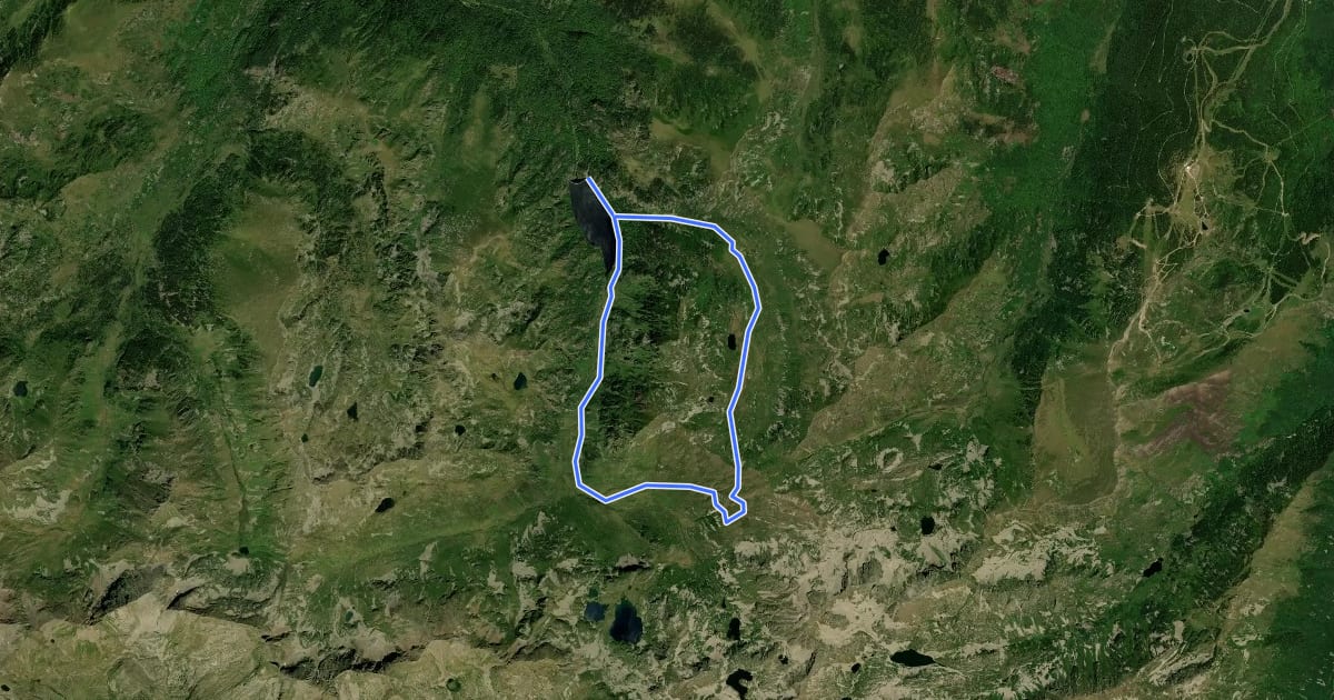 Маршрут Le refuge du Rulhe на спутниковом снимке