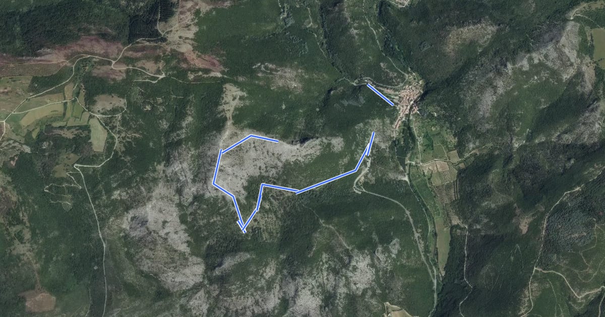 Маршрут Le Roc de l'Aigle на спутниковом снимке
