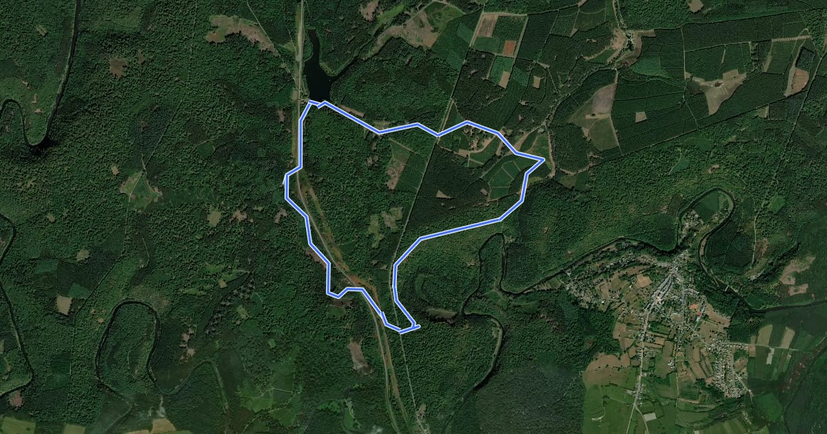 Маршрут Le Roche de l'Ecureuil на спутниковом снимке