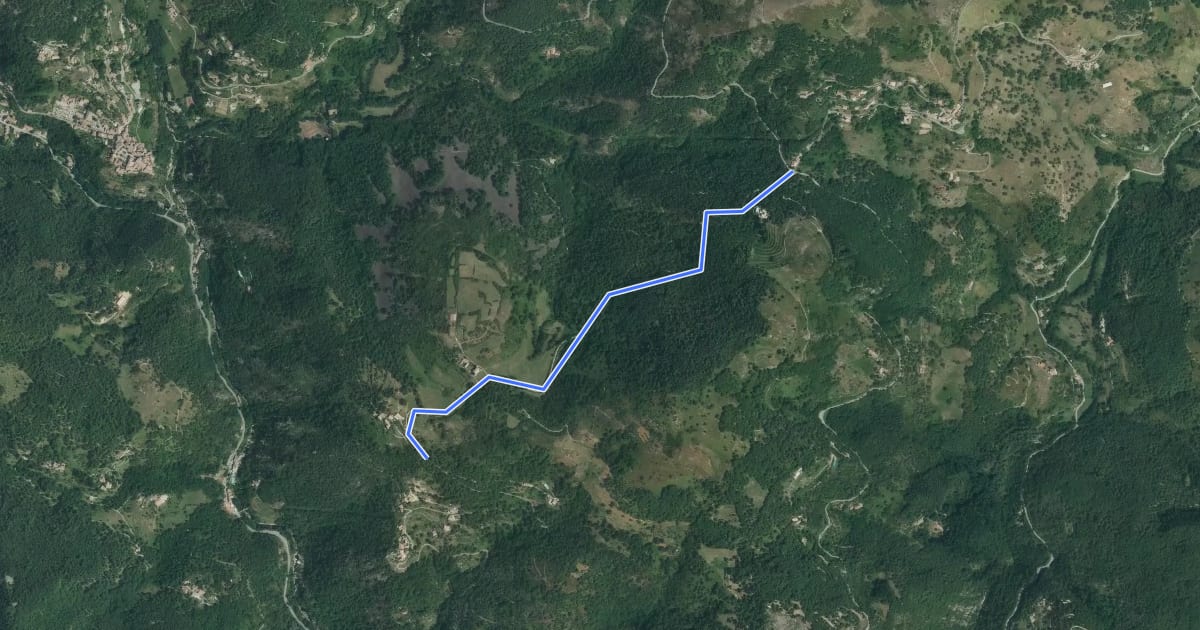 Маршрут Le Rouge - Col de Genestelle на спутниковом снимке