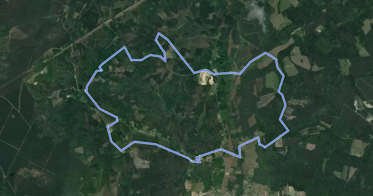 Маршрут Le Ruisseau de Gravot - Bourgueil на спутниковом снимке