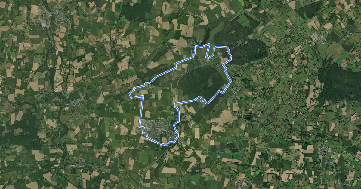 Маршрут Le ruisseau du Vieux Moulin на спутниковом снимке