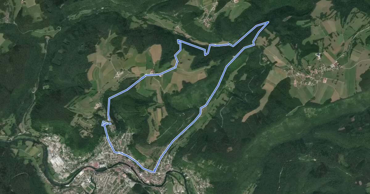 Маршрут Le Saut du Chevalier на спутниковом снимке