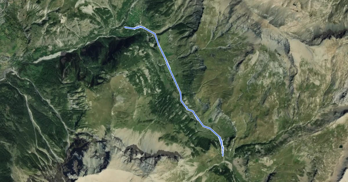 Маршрут Le Saut du Laire на спутниковом снимке