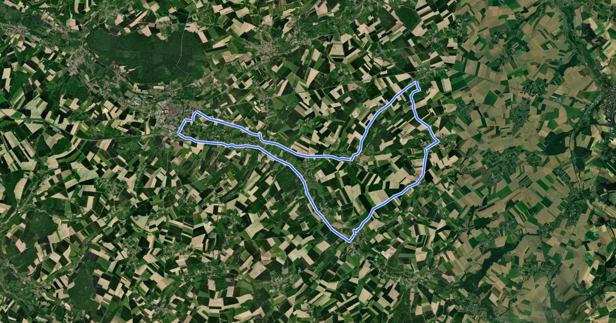 Маршрут Le Sentier Boisé на спутниковом снимке