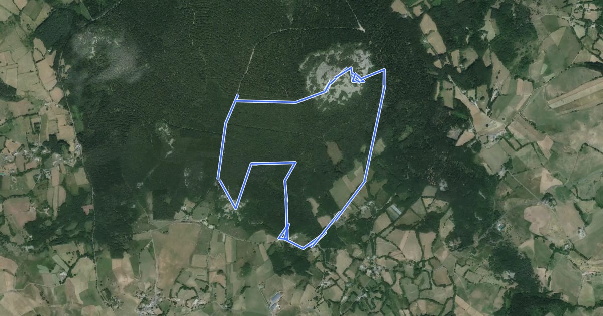 Маршрут Le sentier de Bonas на спутниковом снимке