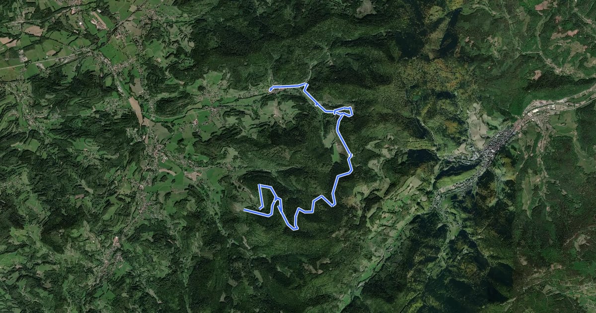 Маршрут Le Sentier de découverte Galiléo на спутниковом снимке