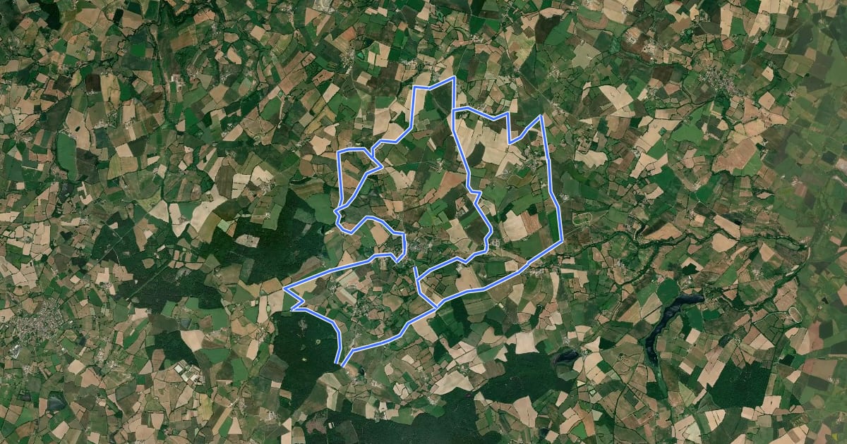 Маршрут Le sentier de l'ancienne voie romaine на спутниковом снимке