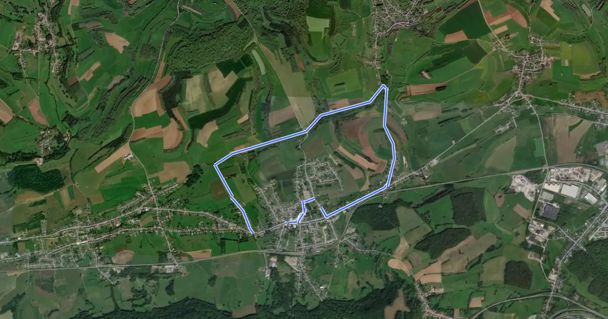 Маршрут Le Sentier de la Batte на спутниковом снимке