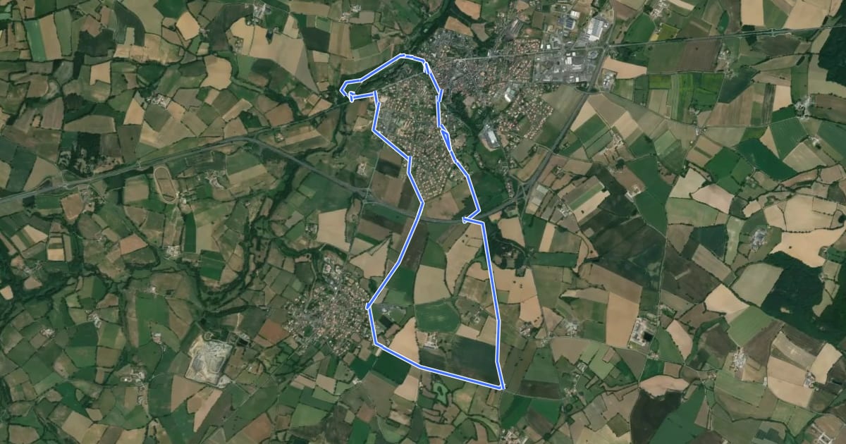 Маршрут Le sentier de la Chapelle Richard на спутниковом снимке