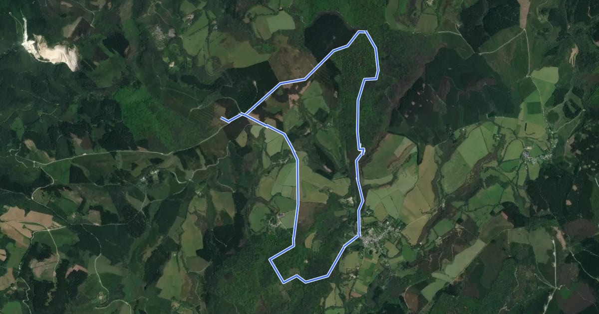 Маршрут Le sentier de la croix de Montalric на спутниковом снимке