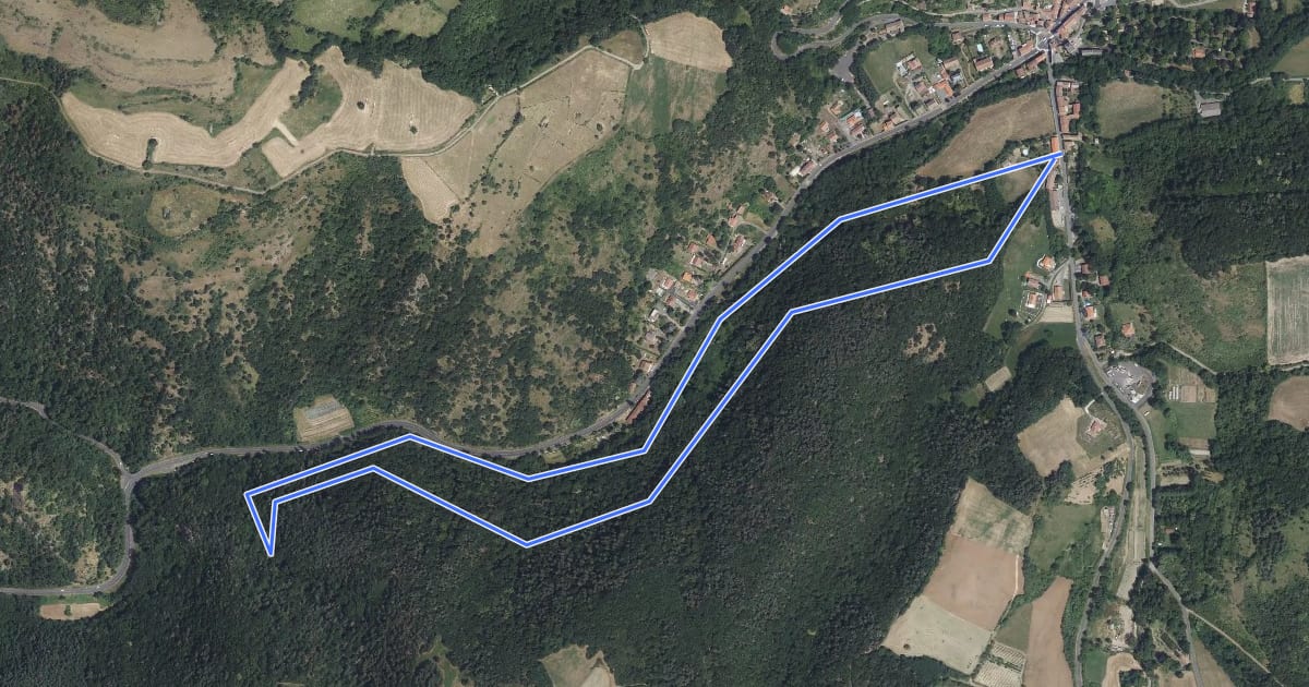 Маршрут Le Sentier de la Gaillarde на спутниковом снимке