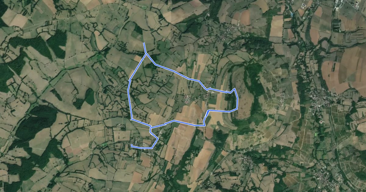 Маршрут Le sentier de la Lou на спутниковом снимке