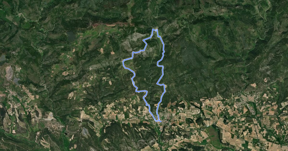 Маршрут Le Sentier de la Truffe на спутниковом снимке