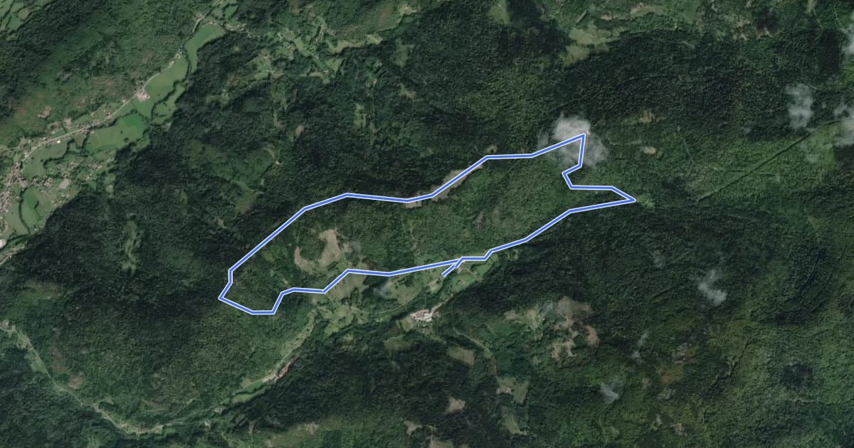Маршрут Le sentier de la Verrerie на спутниковом снимке