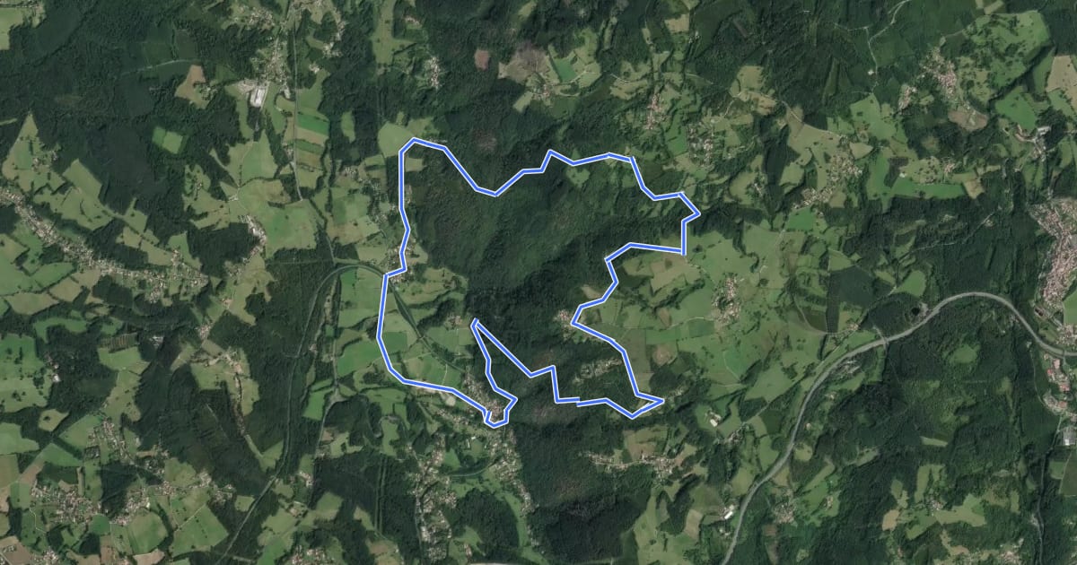 Маршрут Le sentier de Pierre Folle на спутниковом снимке
