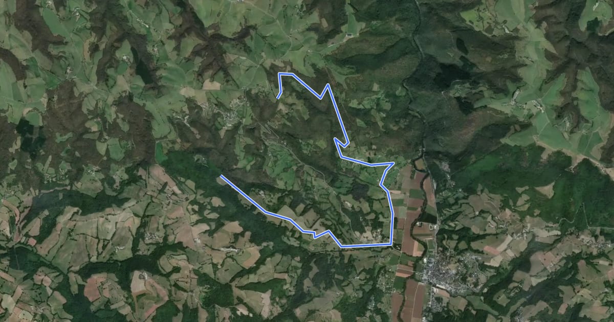 Маршрут Le Sentier de Saint-Roch на спутниковом снимке