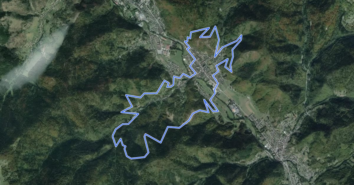Маршрут Le sentier des 4 collines на спутниковом снимке