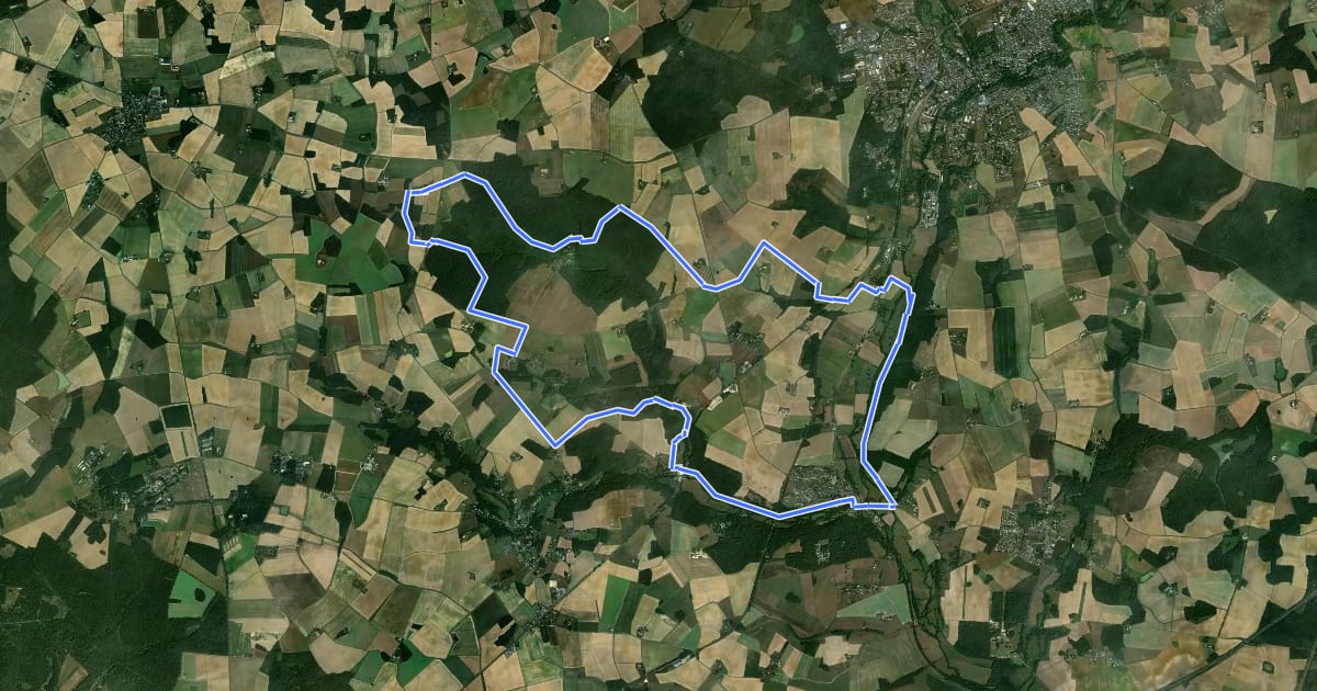 Маршрут Le sentier des bois на спутниковом снимке