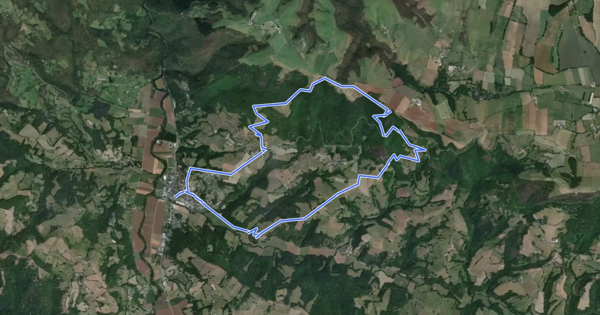 Маршрут Le Sentier des Croix на спутниковом снимке