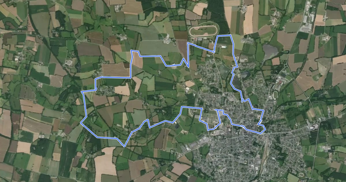 Маршрут Le Sentier des Deux Clochers на спутниковом снимке