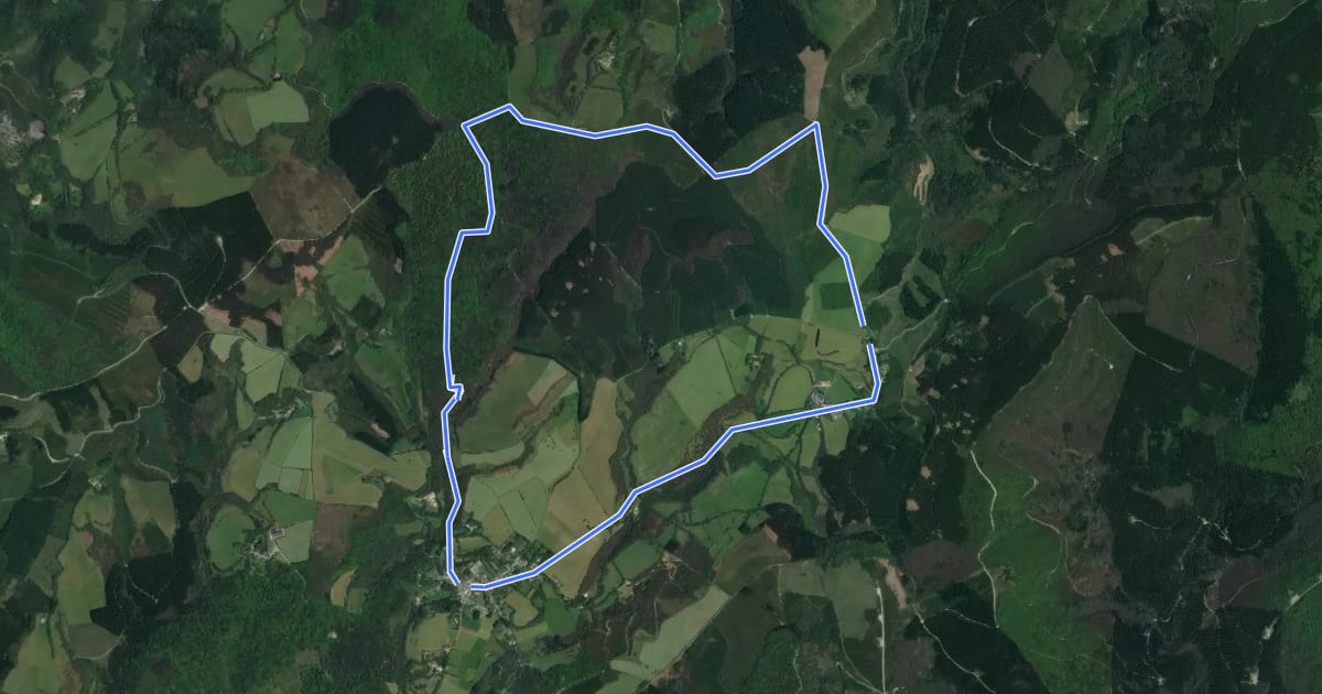 Маршрут Le sentier des fontaines на спутниковом снимке