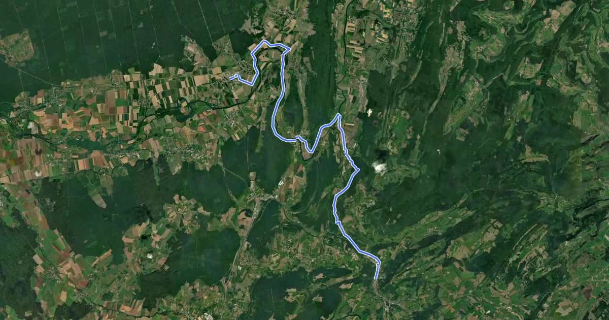 Маршрут Le Sentier des Gabelous на спутниковом снимке