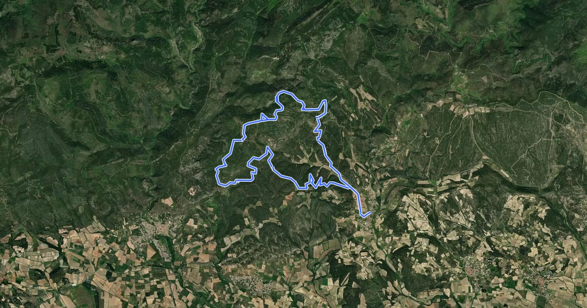 Маршрут Le Sentier des Marbrières на спутниковом снимке