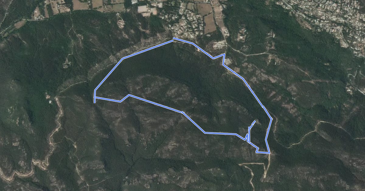 Маршрут Le sentier des Meules на спутниковом снимке