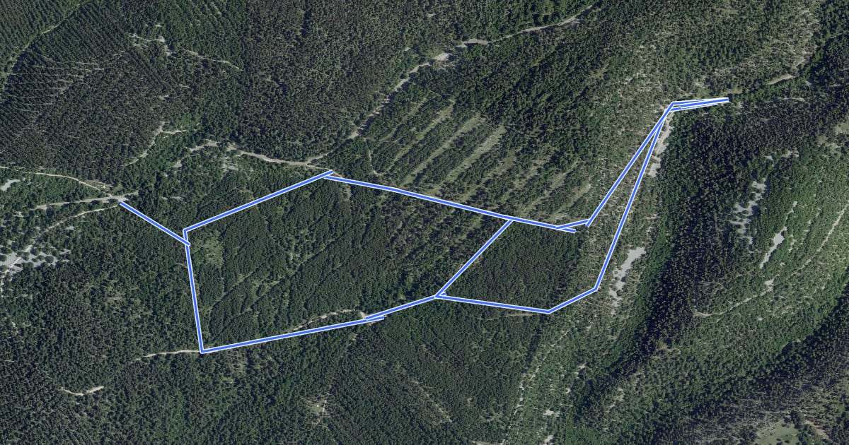 Маршрут Le Sentier des pichouns на спутниковом снимке