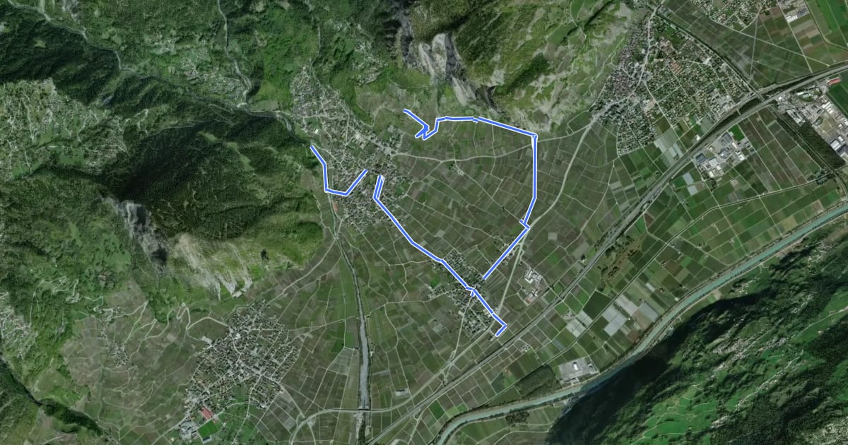 Маршрут Le sentier du cep à la cime на спутниковом снимке