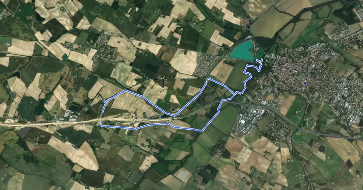 Маршрут Le Sentier du Choulon на спутниковом снимке