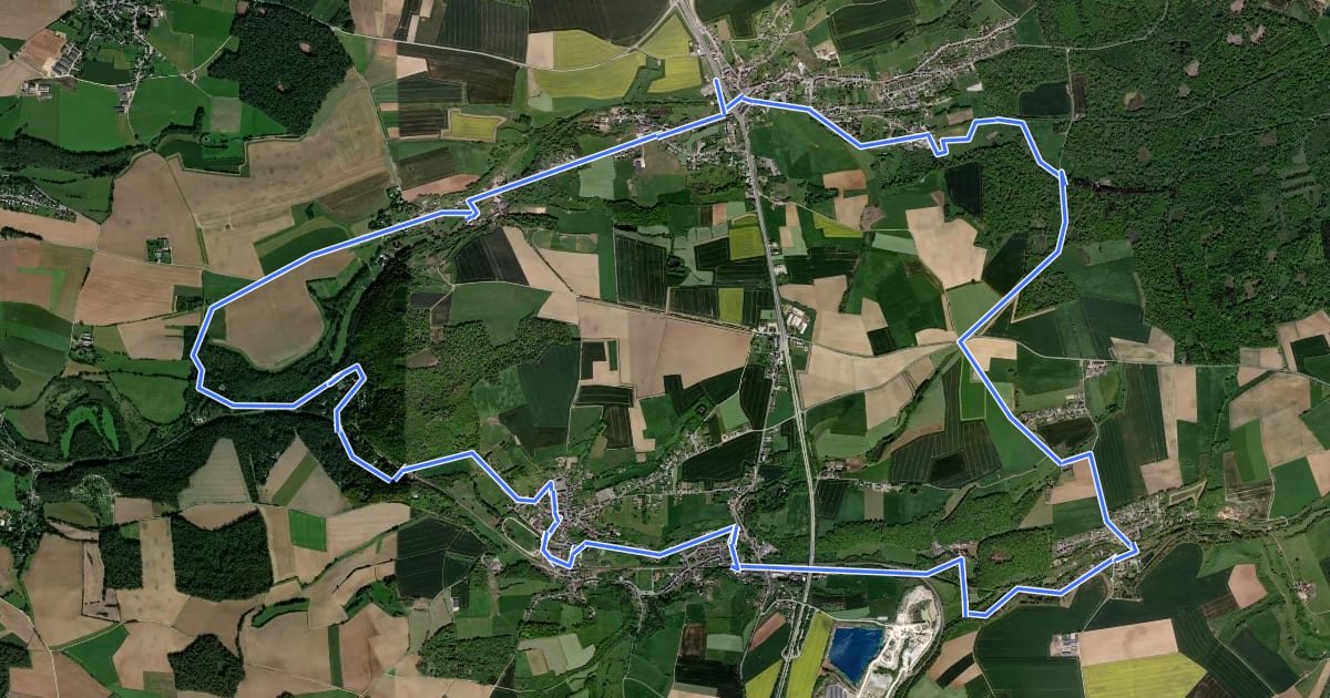 Маршрут Le Sentier du Fer на спутниковом снимке