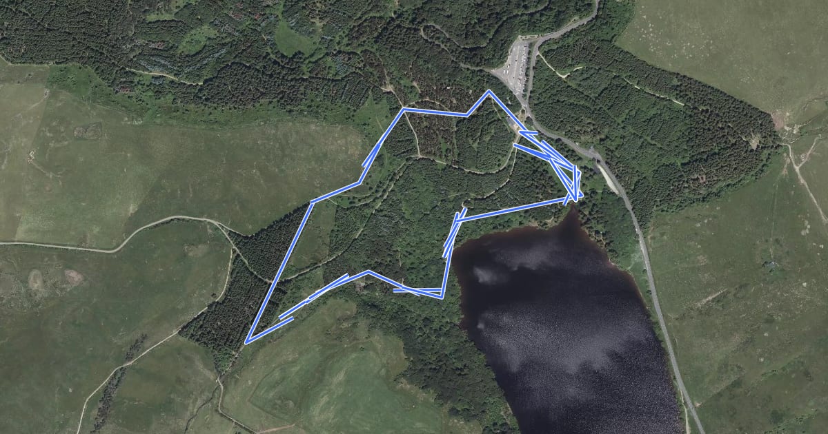 Маршрут Le Sentier du Guéry на спутниковом снимке